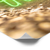 Motivierend Zitat Go with Flow Poster (Ecke)