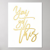 Motivierend Zitat Got Dieses Skript weiß echt Foliendrucke (Vorderseite)