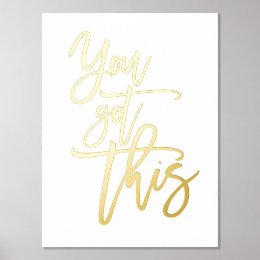 Motivierend Zitat Got Dieses Skript weiß echt Foliendrucke (Vorderseite)