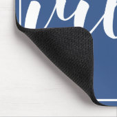 Motivierend Zitat Gute Vibes nur blau und weiß Mousepad (Ecke)