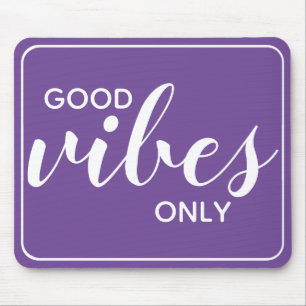 Motivierend Zitat Gute Visionen nur Lila & weiß Mousepad
