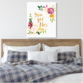 Motivierend Zitat Hübsche farbige Rose Leinwanddruck (Insitu (Schlafzimmer))