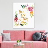 Motivierend Zitat Hübsche farbige Rose Leinwanddruck (Insitu (Wohnzimmer))