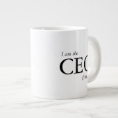 Motivierend Zitat Ich bin CEO meines Lebens Jumbo-Tasse (Vorderseite Rechts)