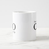 Motivierend Zitat Ich bin CEO meines Lebens Jumbo-Tasse (Vorderseite)