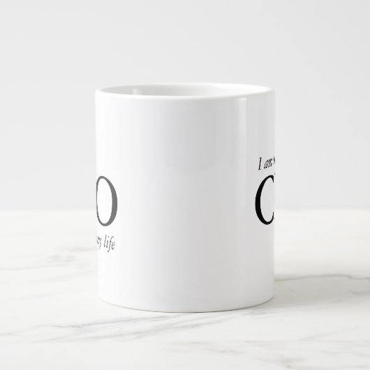 Motivierend Zitat Ich bin CEO meines Lebens Jumbo-Tasse (Vorderseite)