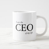 Motivierend Zitat Ich bin CEO meines Lebens Jumbo-Tasse (Rechts)