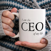 Motivierend Zitat Ich bin CEO meines Lebens Jumbo-Tasse