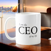 Motivierend Zitat Ich bin CEO meines Lebens Kaffeetasse