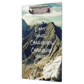 Motivierend Zitat: Ihre Grenzen herausfordern Klemmbrett (Links)