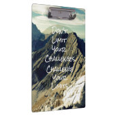 Motivierend Zitat: Ihre Grenzen herausfordern Klemmbrett (Rechts)