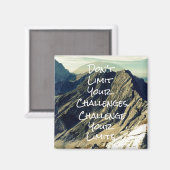 Motivierend Zitat: Ihre Grenzen herausfordern Magnet (Vorderseite/Rückseite)