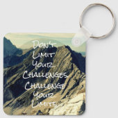 Motivierend Zitat: Ihre Grenzen herausfordern Schlüsselanhänger (Rückseite)