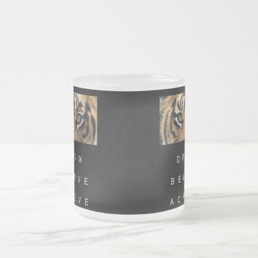 Motivierend Zitat in Schwarz und Weiß Mattglastasse (Mittel)