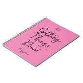 Motivierend Zitat individuelle Name rosa Tagesplan Notizblock (Linke Seite)