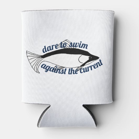 Motivierend Zitat Inspiration Fisch Dosenkühler (Vorderseite)