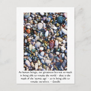 Motivierend Zitat inspiriert Gandhi Postkarte