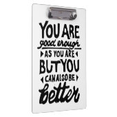 Motivierend Zitat Klemmbrett (Rechts)