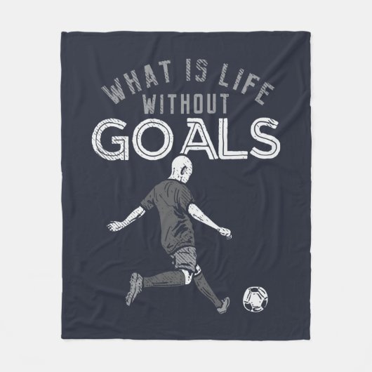 Motivierend Zitat "Leben ohne Ziele" Fleecedecke (Vorderseite)