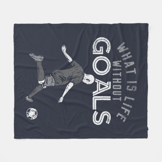 Motivierend Zitat "Leben ohne Ziele" Fleecedecke (Vorderseite (Horizontal))