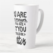 Motivierend Zitat Lino Print Latte Tasse (Rechte Ecke)