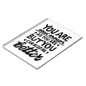 Motivierend Zitat Lino Print Spiral Notebook Notizblock (Linke Seite)