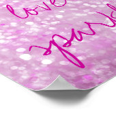 Motivierend Zitat Live Liebe Sparkon Poster (Ecke)