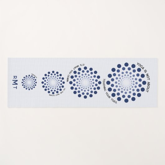 Motivierend Zitat Mandala Lila Modernes Monogramm Yogamatte (Vorderseite (Horizontal))