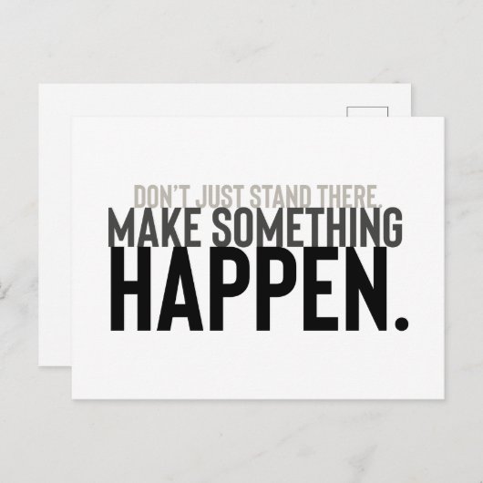 motivierend Zitat minimal nicht nur stehen Postkarte (Vorne/Hinten)