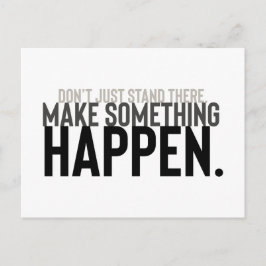 motivierend Zitat minimal nicht nur stehen Postkarte