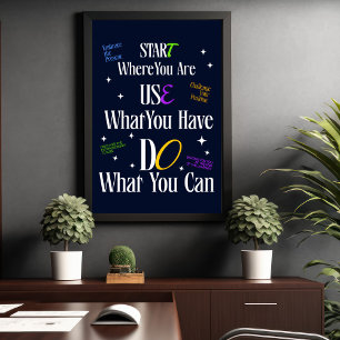 Motivierend Zitat - Minimalistisches Inspirationsp Poster