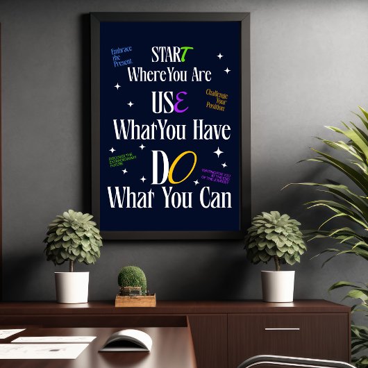 Motivierend Zitat - Minimalistisches Inspirationsp Poster