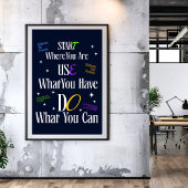 Motivierend Zitat - Minimalistisches Inspirationsp Poster