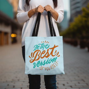 Motivierend Zitat mit Inspiration und Öko Tasche