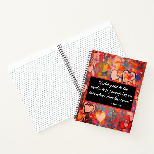 Motivierend Zitat mit Multimedia-Herzkunst Notizblock (Innenseite)