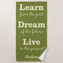 Motivierend Zitat-Name- u. -farbbadetuch