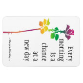 Motivierend Zitat - Neuer Tag Magnet (Horizontal)