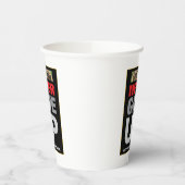 Motivierend Zitat nie aufgeben nie überlassen Pappbecher (Links)