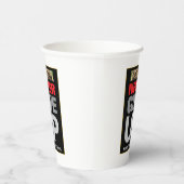 Motivierend Zitat nie aufgeben nie überlassen Pappbecher (Rechts)