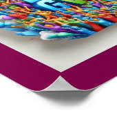 motivierend Zitat "Nie je aufgeben" Poster (Ecke)