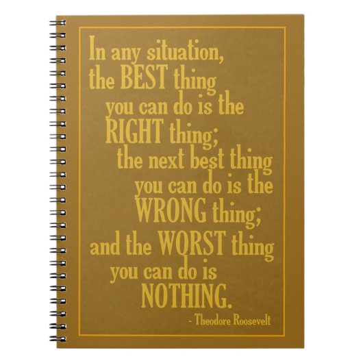 Motivierend Zitat-Notizheft Notizblock (Vorderseite)