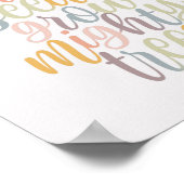 Motivierend Zitat Pastor Farben Kunst Poster (Ecke)