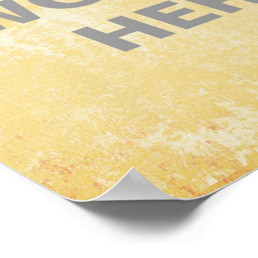 Motivierend Zitat-Poster, gelber Grunge Poster (Ecke)