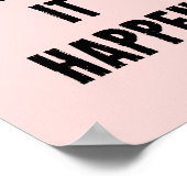 Motivierend Zitat-Poster in Rosa Poster (Ecke)