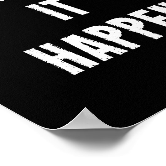 Motivierend Zitat-Poster in Schwarz Poster (Ecke)