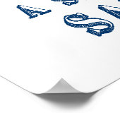 Motivierend Zitat-Poster Nautischer Anker Blau Poster (Ecke)