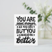 Motivierend Zitat Postkarte (Stehend Vorderseite)