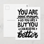 Motivierend Zitat Postkarte (Vorne/Hinten)