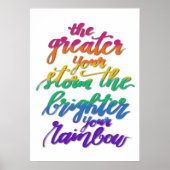 Motivierend Zitat Rainbow Poster (Vorne)