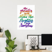 Motivierend Zitat Rainbow Poster (Heimbüro)